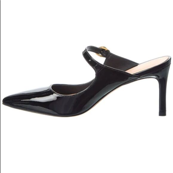 BRAND NEW STUART WEITZMAN CRYSTAL BUCKLE 75 PATENT MULE G1 - Picture 4 of 16